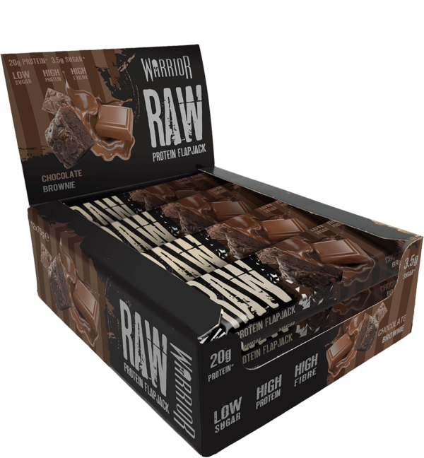 Warrior RAW Protein Flapjack 12 Bars Choc Brownie