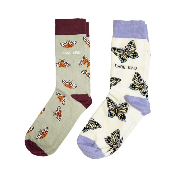 Winged Insects 2 Pack Bamboo Sock Set | UK Adult 4 7