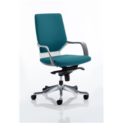 Xenon Executive Chair White Medium Aqua Back Kingfisher Col