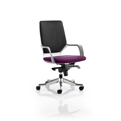 Xenon Executive Chair White Medium Back Purple Colour Seat