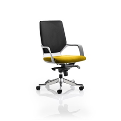 Xenon Executive Chair White Medium Back Sunset Colour Seat