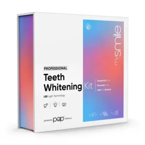 mysmile Home Teeth Whitening Kit for UK Advanced PAP+ Teeth Whitening Gel LED Light Gum Tray Mould + Shade Guide Suitable for Sensitivity